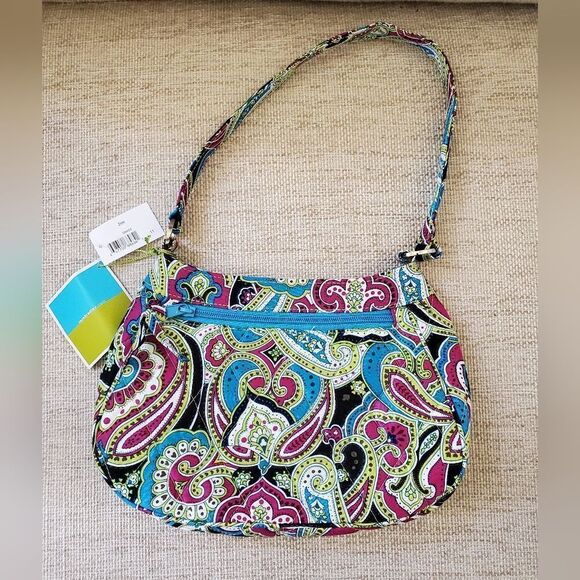 Vera Bradley Zoe Silk Paisley Shoulder Bag & Wristlet - Picture 2 of 13
